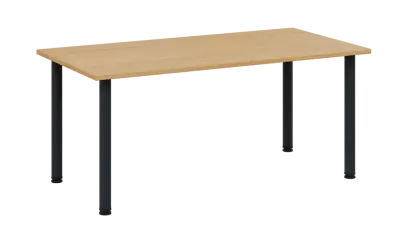 CRTR 160 jídelní stůl, kovová podnož černá, deska 25 mm, 1600x800 mm, javor horský